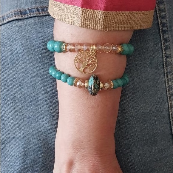 Bohemian Fashion Bracelet with leave and tree - Picture 3 of 5